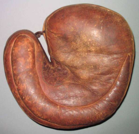 c. 1890's Crescent Mitt Hook & Eye Front 19th Century Baseball